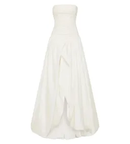 Aje Violette Bubble Hem Maxi Dress Ivory Size AU 8 for rent on The Volte - image 6