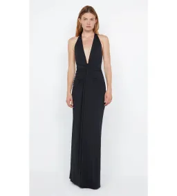 Bec & Bridge Tillie Drape Maxi Dress Black Size AU 8 for rent on The Volte - image 1