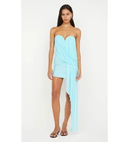 Bec & Bridge Danka Strapless Mini Dress Turquoise Size AU 6 for rent on The Volte - image 1
