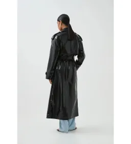 Aje Raven Vegan Leather Trench in Black Size S / AU 8 for rent on The Volte - image 4