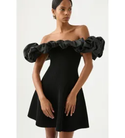 Aje Eldora Mini Dress in Black Size AU 10 for rent on The Volte - image 4