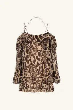 Shona Joy Goldie Tiered Mini Dress in Animal Effect Size XL / 14 for rent on The Volte - image 4