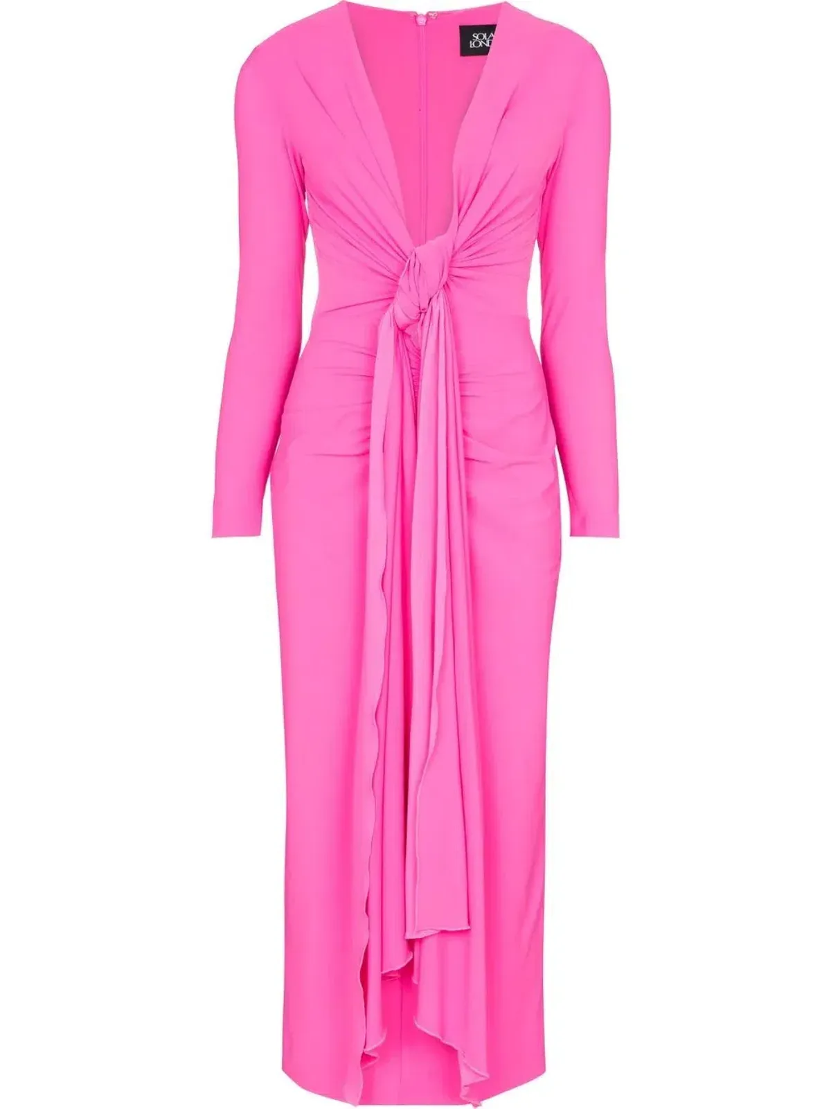 Solace London Lorena Midi Dress Pink Size 8 - Image 2