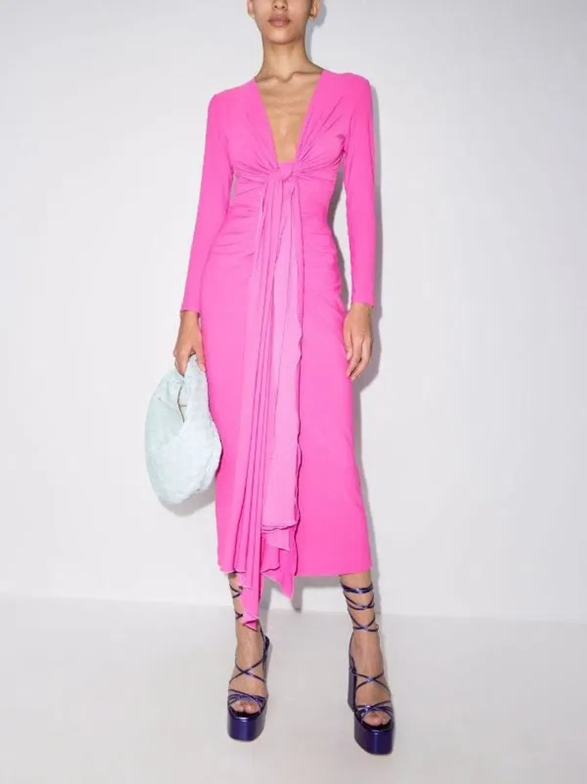 Solace London Lorena Midi Dress Pink Size 8 - Image 1