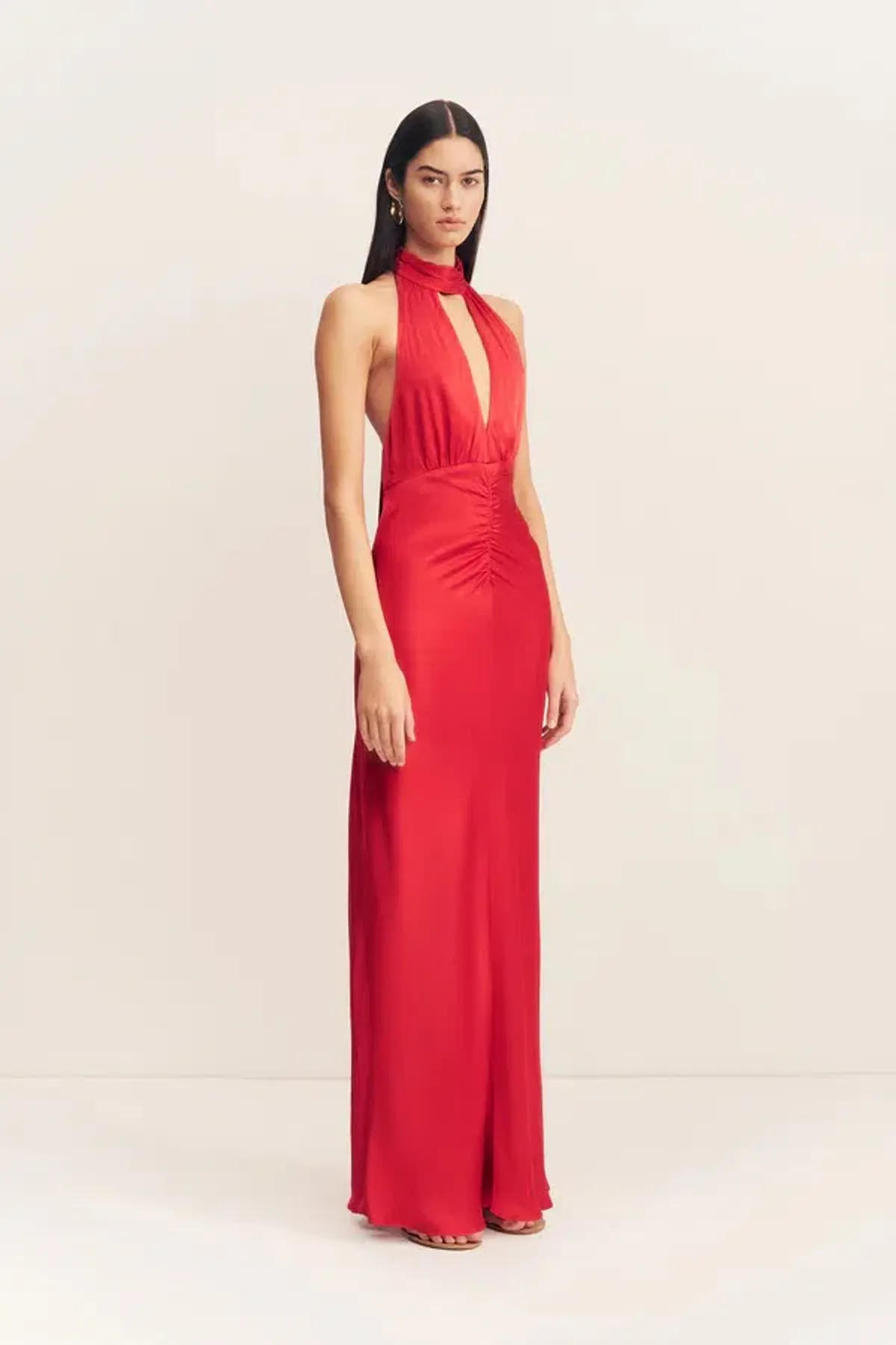 Shona Joy Tatum Halter Neck Maxi Dress in Grenadine Size AU8 - Image 3