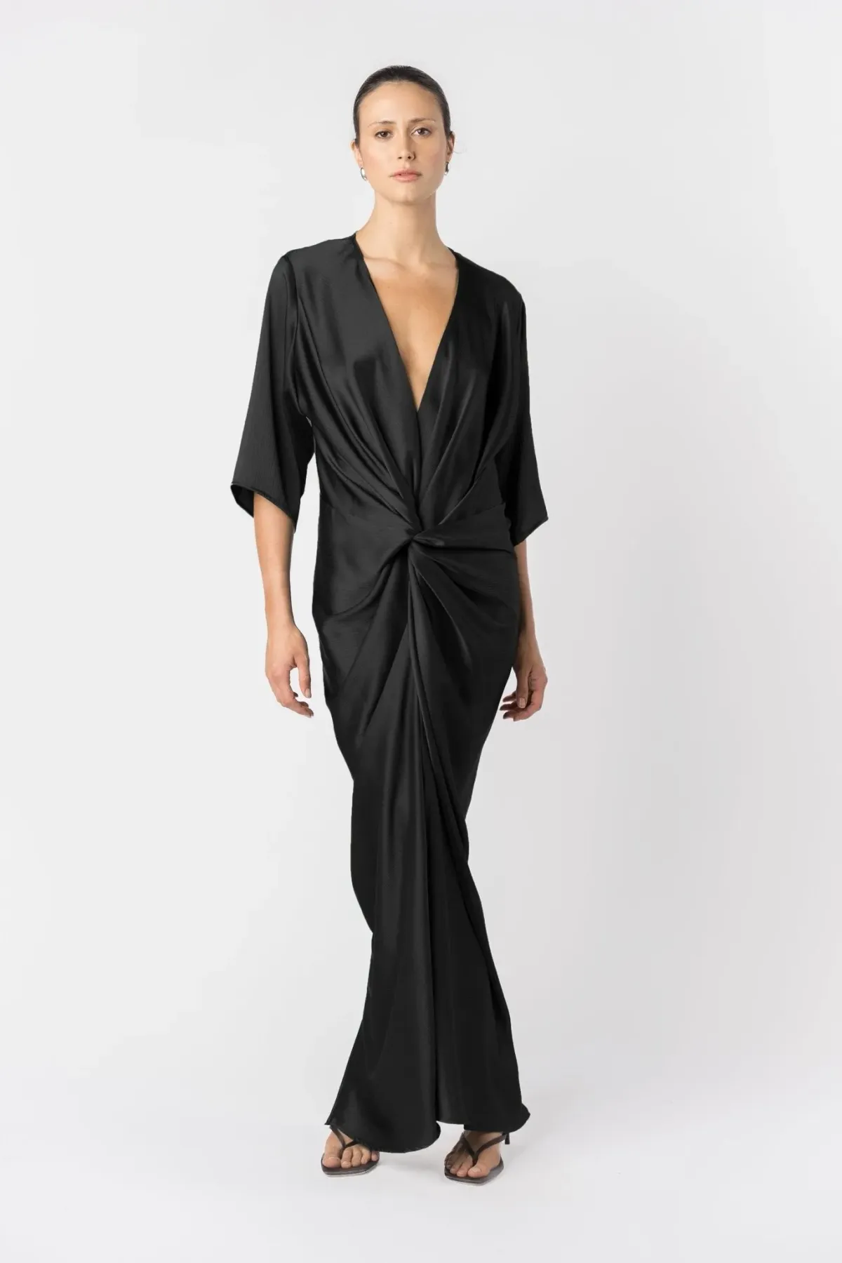 One Fell Swoop Alex Kimono Maxi Obsidian Size AU 10 - Image 1