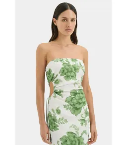 Sir the Label Gardella Strapless Midi Dress Frisa Print Size 1 / AU 8 for rent on The Volte - image 2