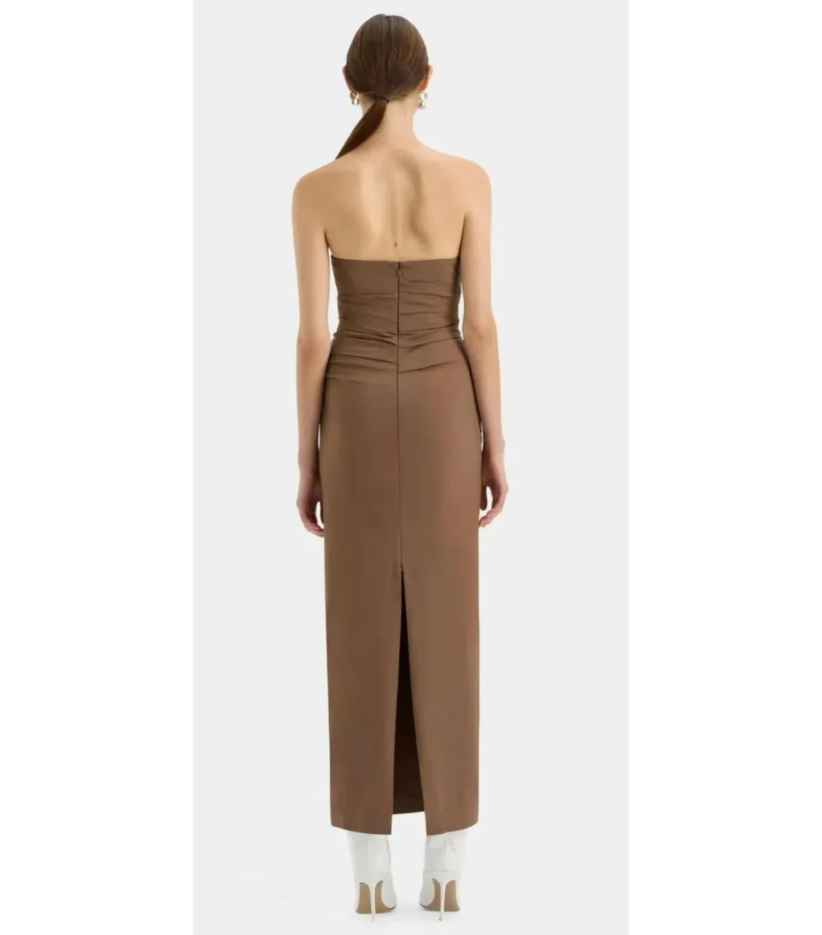 Sir the label Alba Strapless Maxi Gown in Mocha Size AU 10 - Image 4