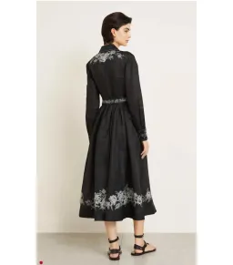 Zimmermann Shirt Dress Midi in Black Floral Size 4 / AU 16 for rent on The Volte - image 2