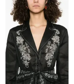 Zimmermann Shirt Dress Midi in Black Floral Size 4 / AU 16 for rent on The Volte - image 3