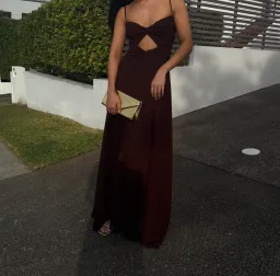 Runaway The Label Camille Maxi Dress in Brown  Size XS/ AU 6 for rent on The Volte - image 4