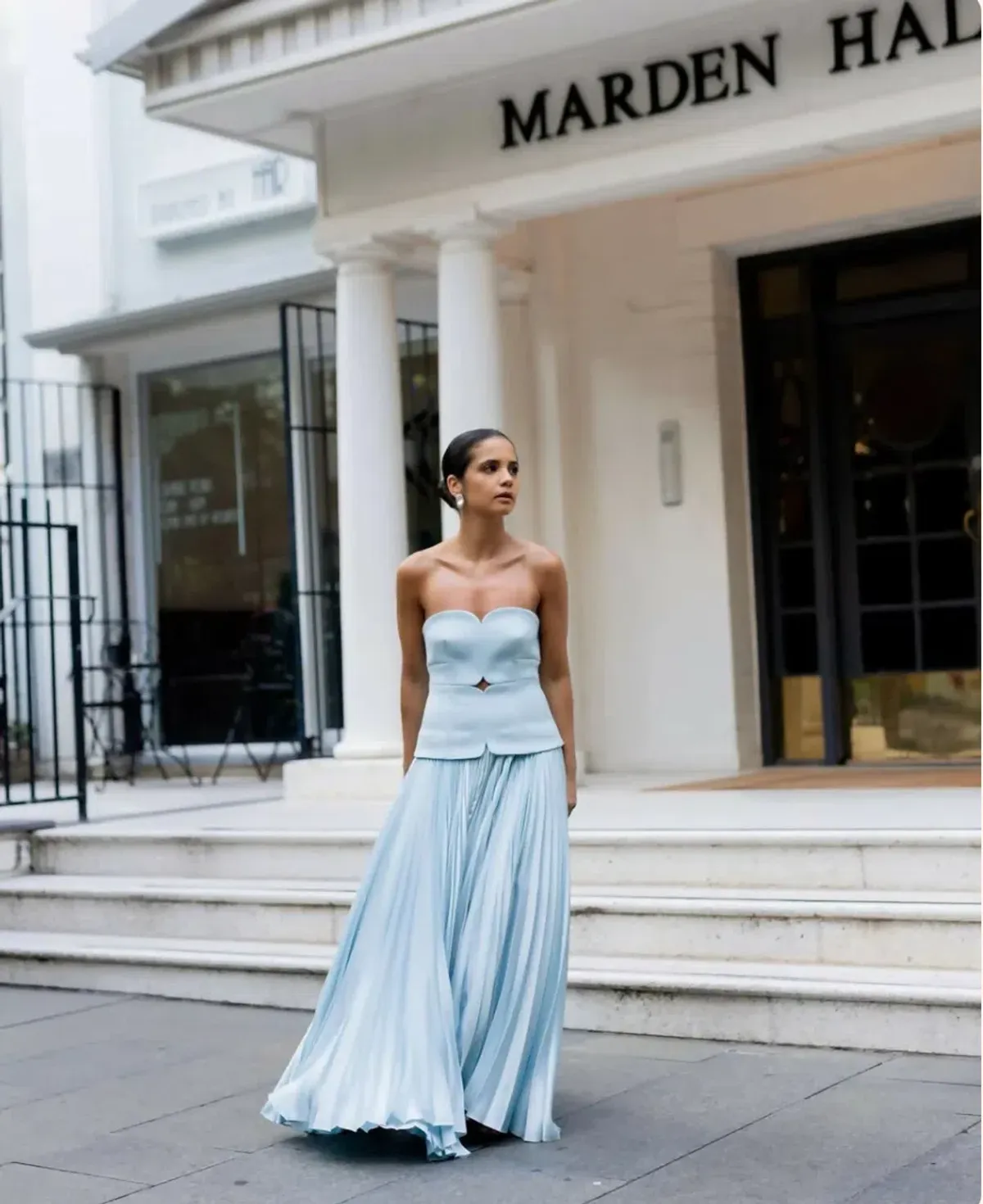 Acler Avonlea Midi Dress Celeste Blue Size AU 12 - Image 3