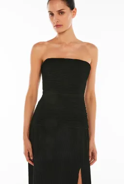 Manning Cartell Double Time Pleat Strapless Maxi Dress in Black Size AU 12 for rent on The Volte - image 2