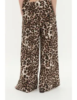 Aje Dessie Belted Relaxed Pant Animal Print Size 12 for rent on The Volte - image 5
