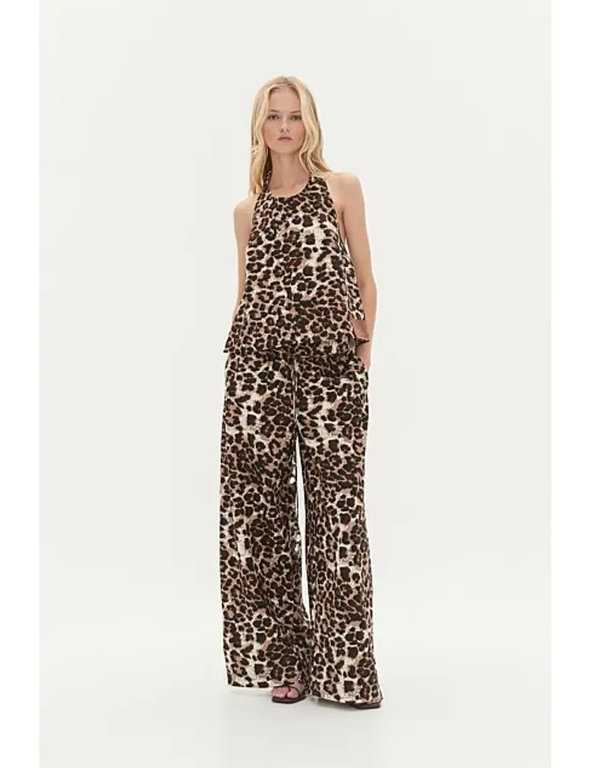 Aje Dessie Belted Relaxed Pant Animal Print Size 12 - Image 1