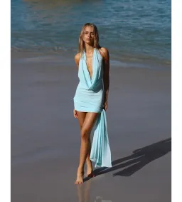 Natalie Rolt Anastasia Mini/Maxi Dress Baby Blue Size 6 for rent on The Volte - image 2