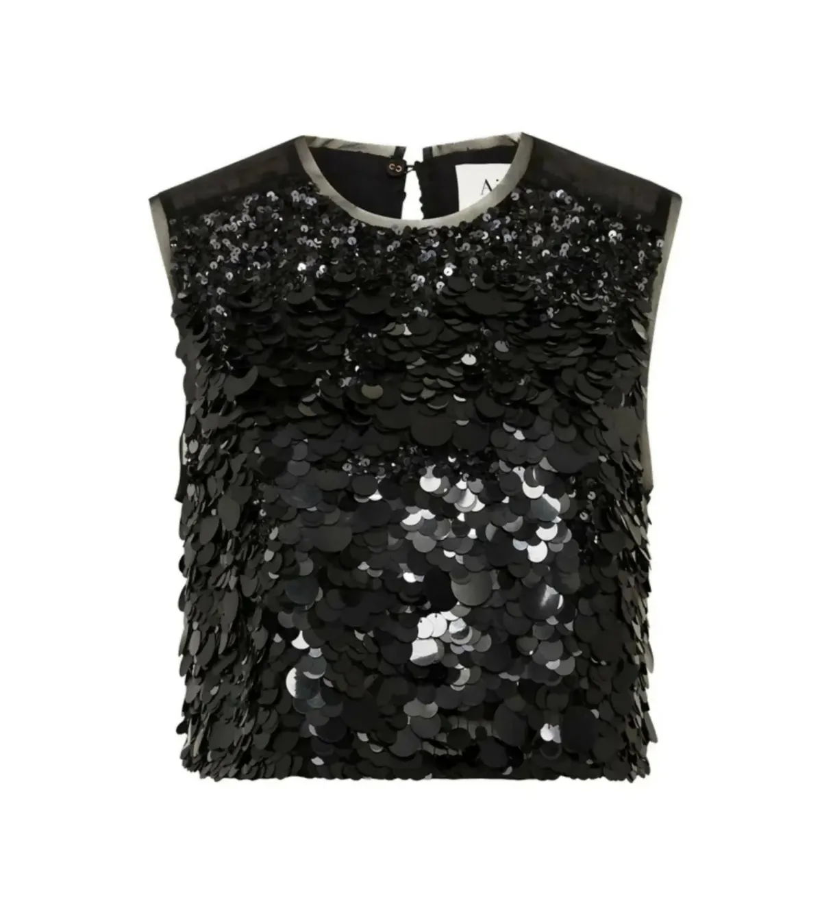 Aje Celeste Sequin Top in Black Size AU 12 - Image 4