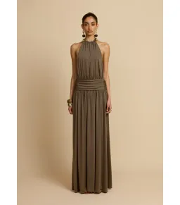 Arcina Ori Santina Maxi Dress Khaki Size XS / AU 6 for rent on The Volte - image 1