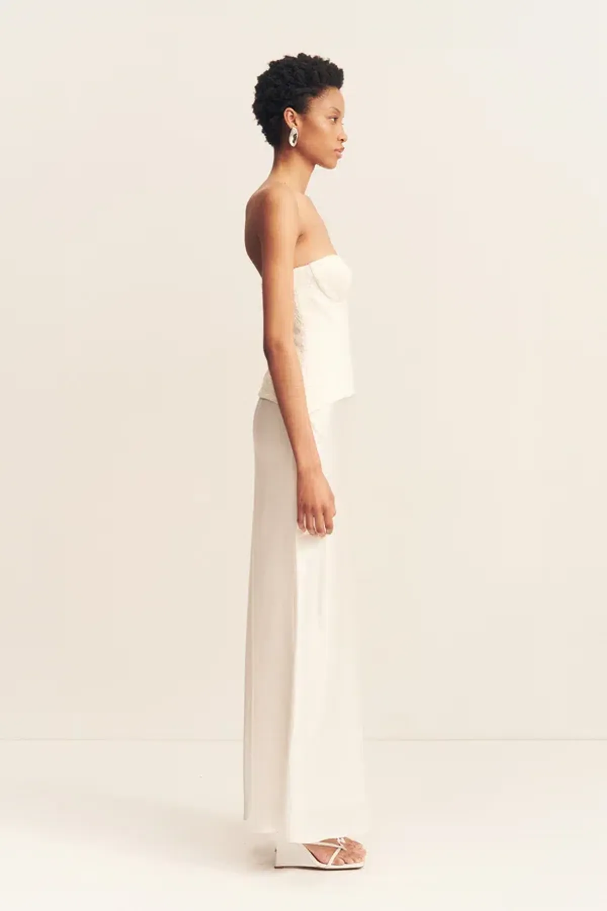 Shona Joy luminous lace strapless bustier - ivory - Image 6