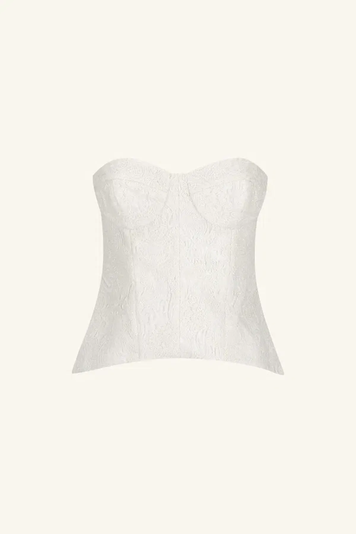 Shona Joy luminous lace strapless bustier - ivory - Image 2