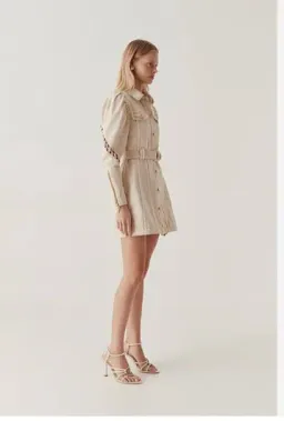 Aje Effie Braided Denim Dress Mini Size 6 for rent on The Volte - image 3