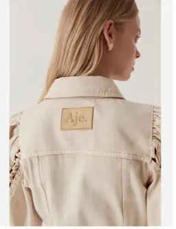 Aje Effie Braided Denim Dress Mini Size 6 for rent on The Volte - image 2