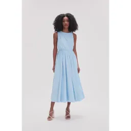 Aje Abbey Twist Midi Dress Blue Size 14 for rent on The Volte - image 1