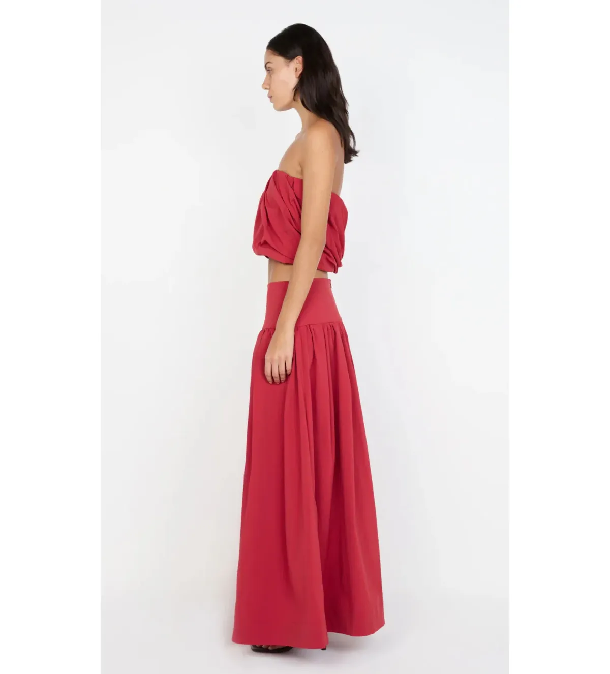 Bec & Bridge Dante Bubble Top and Maxi Skirt Set Cherry Size AU 6 - Image 3