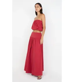 Bec & Bridge Dante Bubble Top and Maxi Skirt Set Cherry Size AU 6 for rent on The Volte - image 2