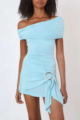 Peachy Den The Amelia Bandeau Mini Blue Dress Size AU 6 for rent on The Volte - image 1