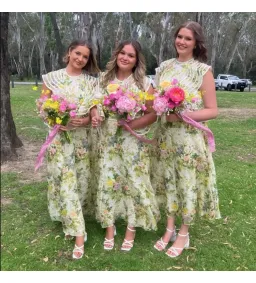 Alemais Eden Flounce Midi Dress Floral Size AU 6 for rent on The Volte - image 5