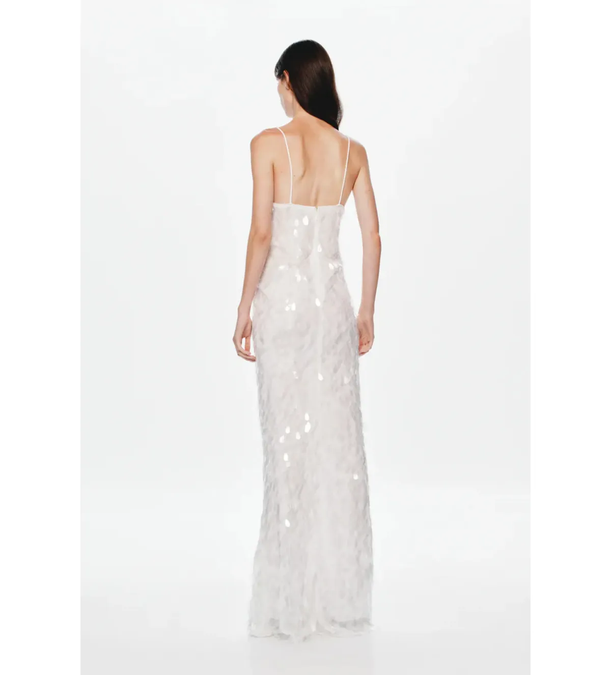 Misha Sapphire Sequin Maxi Dress in Ivory Size 8/S - Image 3