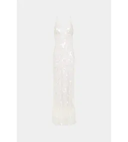 Misha Sapphire Sequin Maxi Dress in Ivory Size 8/S for rent on The Volte - image 4