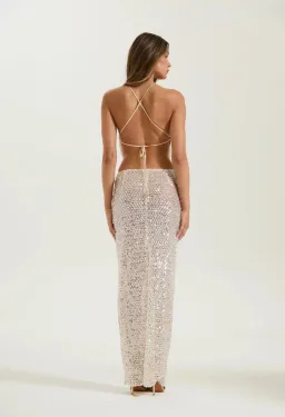 SYDNEY LANE CRYSTAL SEQUIN CO-ORD QUARTZ. SIZE S / AU 8 for rent on The Volte - image 6