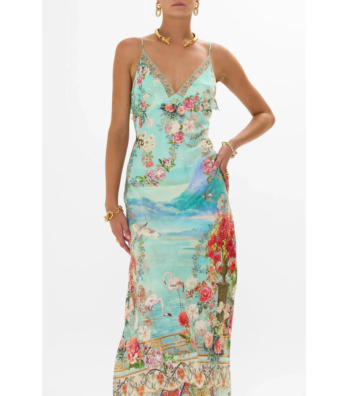 Camilla Bias Slip Dress The Jewellery Museum Size M (12) - Image 2