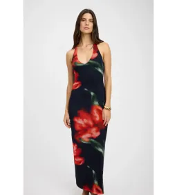 Kookai Francesca Halter Dress Navy Floral Size AU 8 for rent on The Volte - image 2
