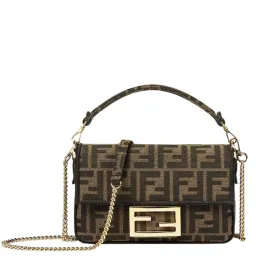 Fendi Baguette Mini Brown FF Jacquard for rent on The Volte - image 1