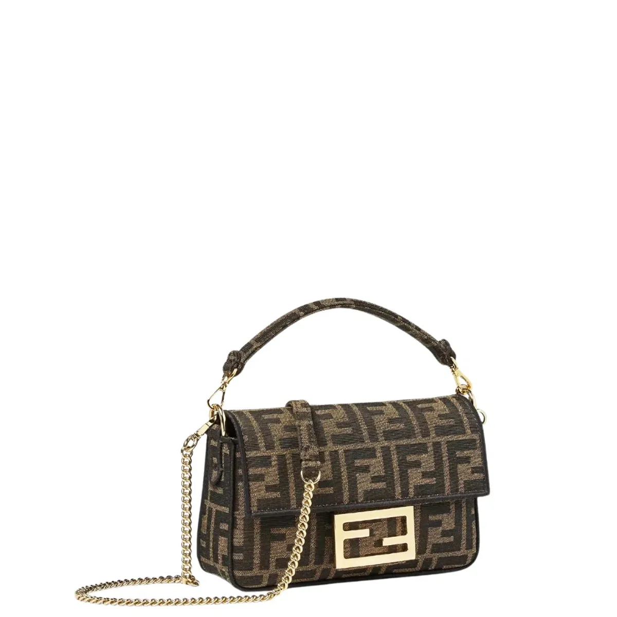 Fendi Baguette Mini Brown FF Jacquard - Image 2