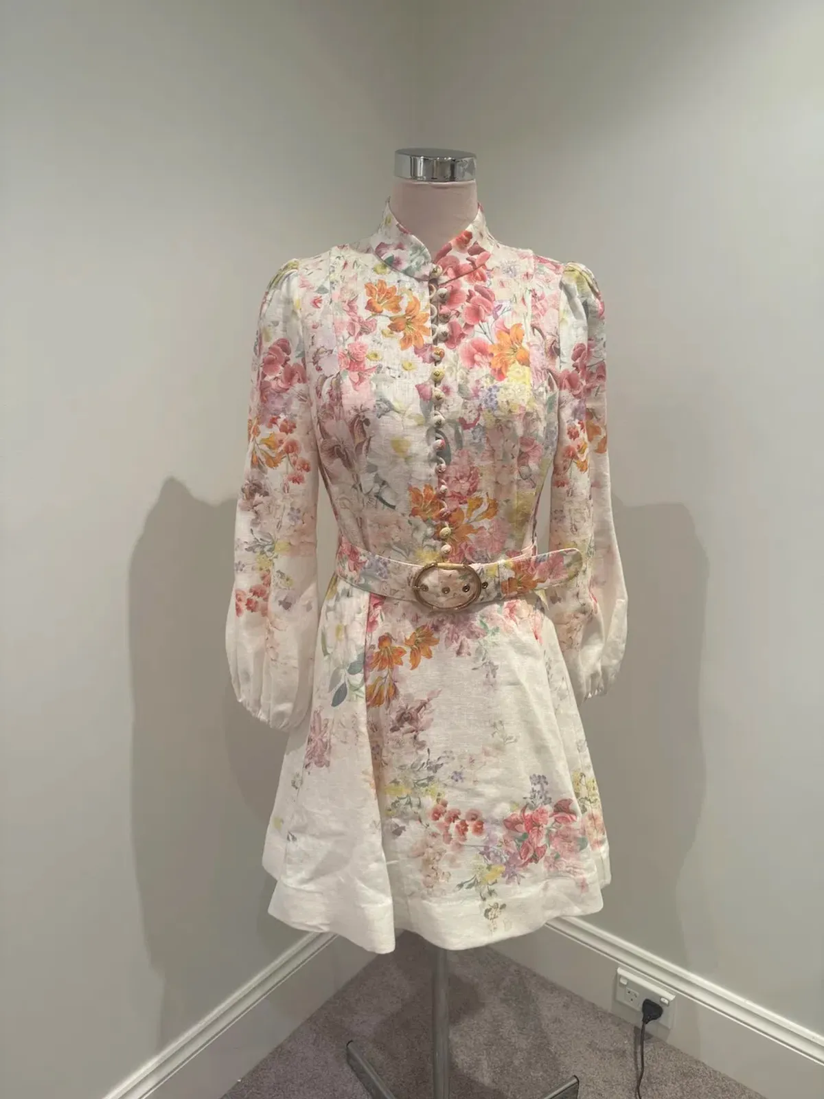 Zimmermann Natura Buttoned Mini Dress - Image 1