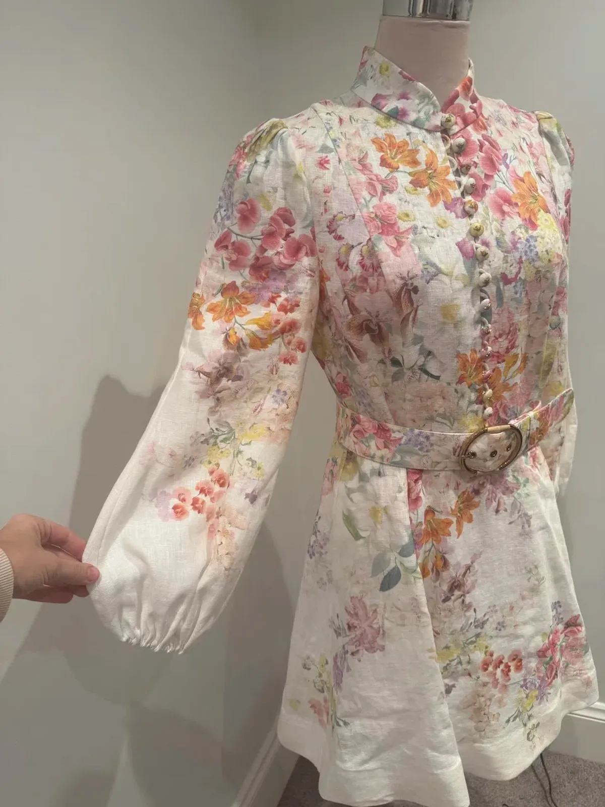 Zimmermann Natura Buttoned Mini Dress - Image 3