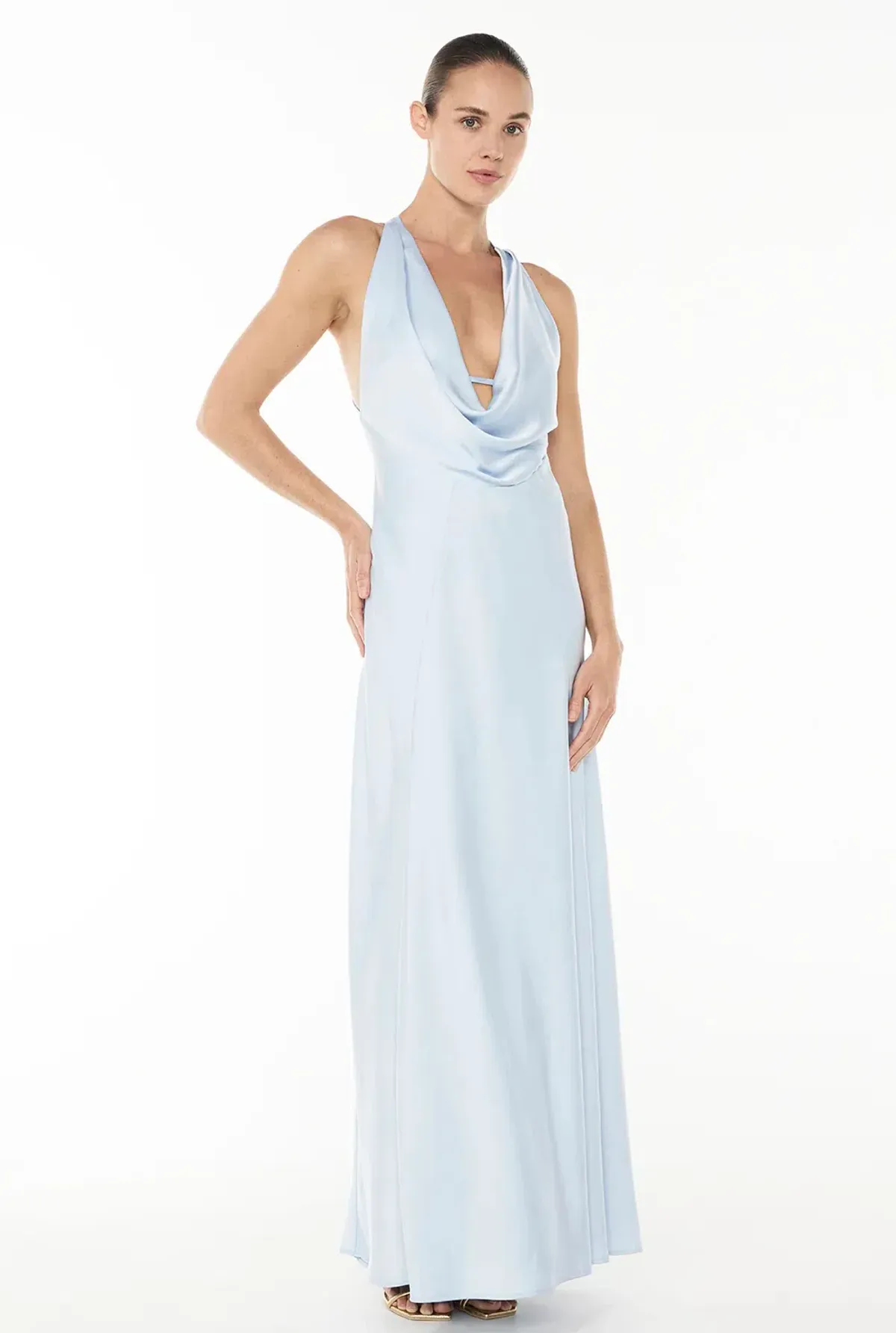 Manning Cartell Charmed Cowl Slip Dress Dove Blue Size 8 - Image 2