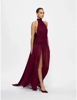 Effie Kats Verity Gown Burgundy Size 8 for rent on The Volte - image 1