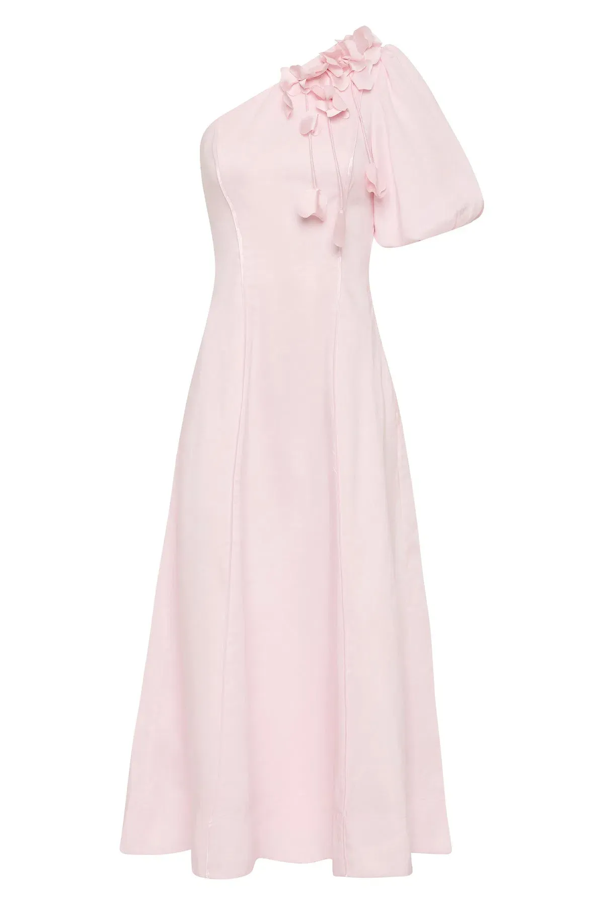 Aje Camille Midi Dress in Pastel Pink Size 8 - Image 2