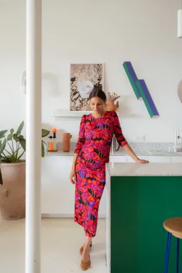 Paloma Wool Thelma Flower Power Pregnancy Dress Multi Floral Size 10 for rent on The Volte - image 1