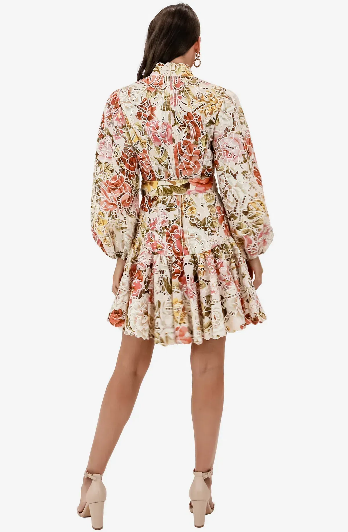 Zimmermann Bonita Embroided Mini Dress Multi Floral Size 1 / AU 10 - Image 2