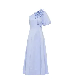 Aje Camille Midi Dress in Pale Blue Size AU 12 for rent on The Volte - image 4