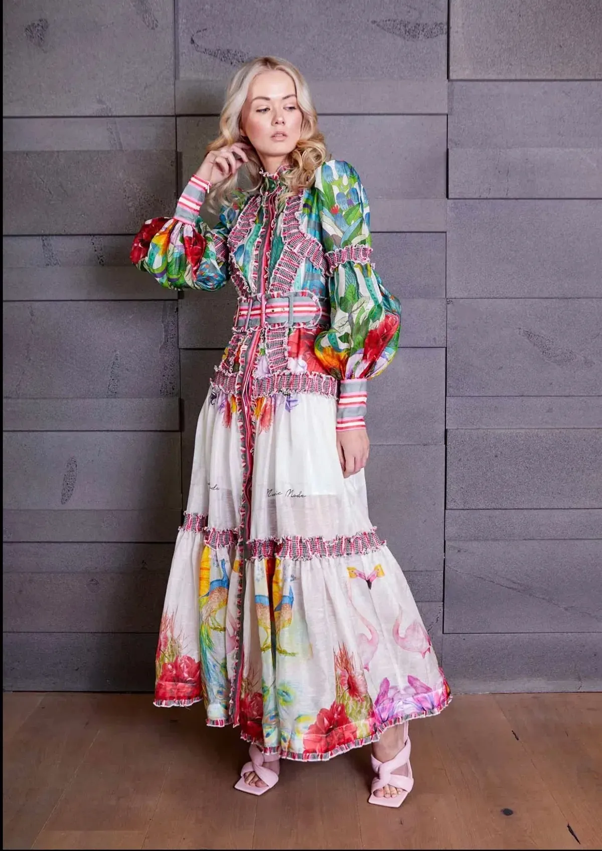 Mackenzie Mode The Rainforest Maxi Dress Print Size AU12 - Image 2