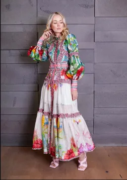 Mackenzie Mode The Rainforest Maxi Dress Print Size AU12 for rent on The Volte - image 2