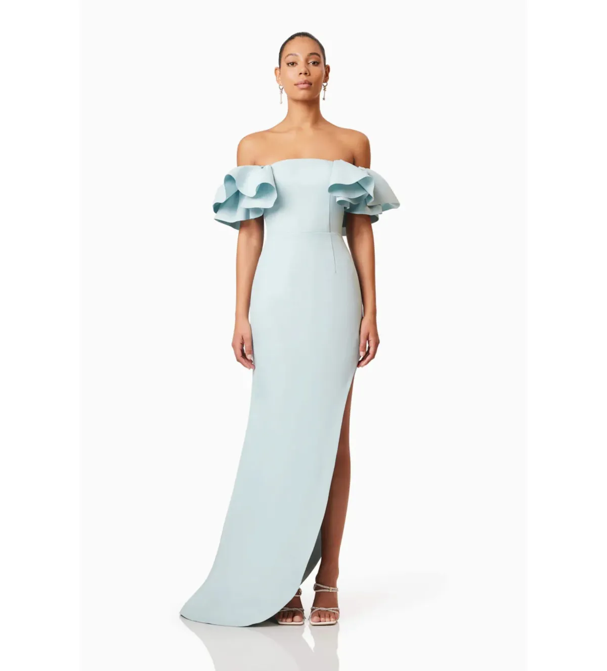 Elliatt Off Shoulder Dress Blue Size 12  - Image 1