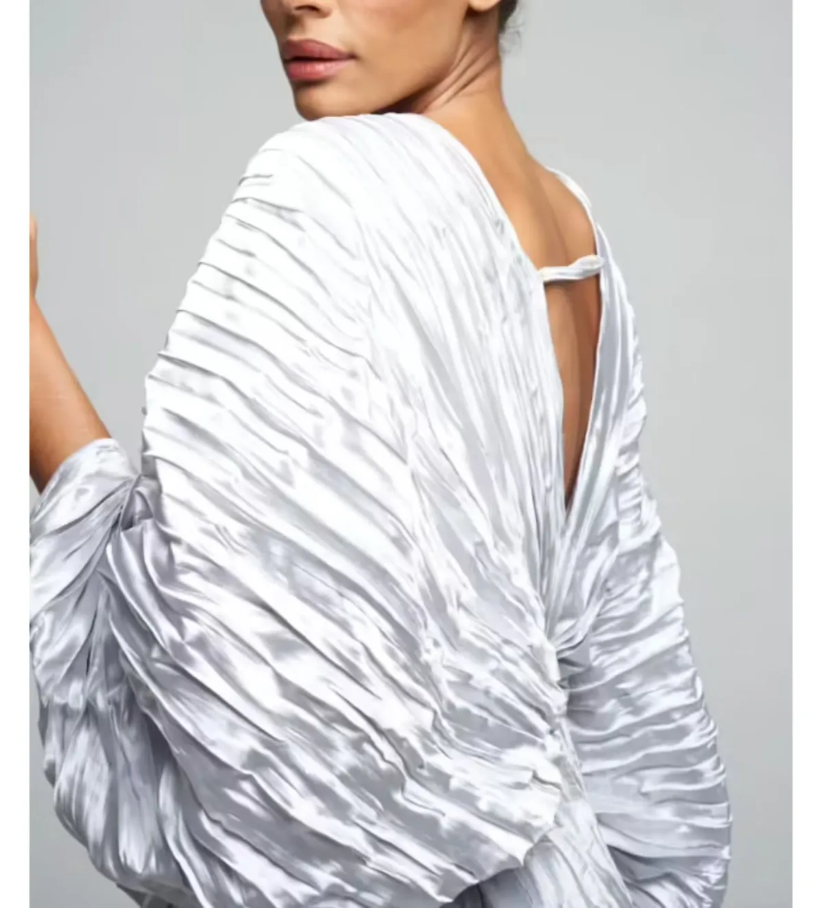  L'Idée Deluxe Gown in Silver Size AU10 - Image 3